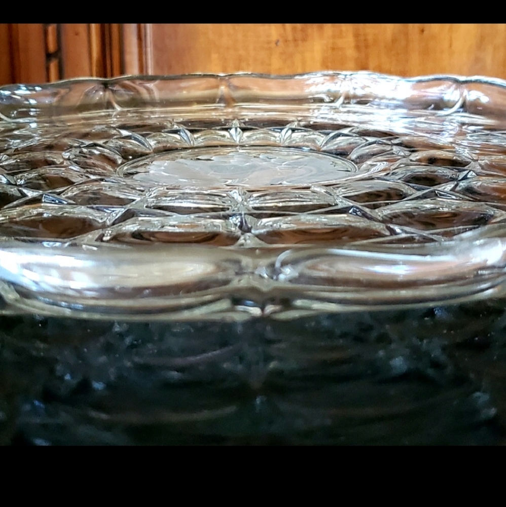 Vntg "Constellation Grape Clear" 13" Platter by Indiana Glass - Picture 4 of 9